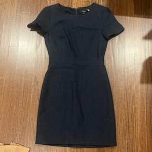 Theory wool navy sheath dress 00